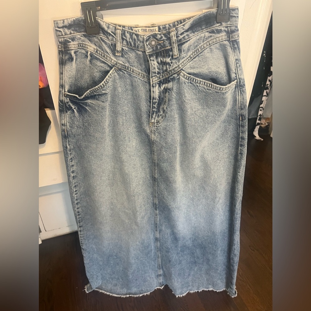 We The Free Maxi Jean Skirt